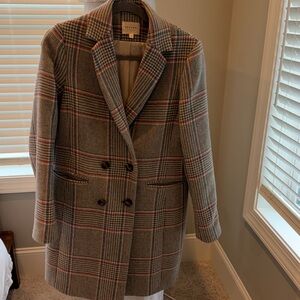 Sezane Johnson Coat Dublin Check - Size 4